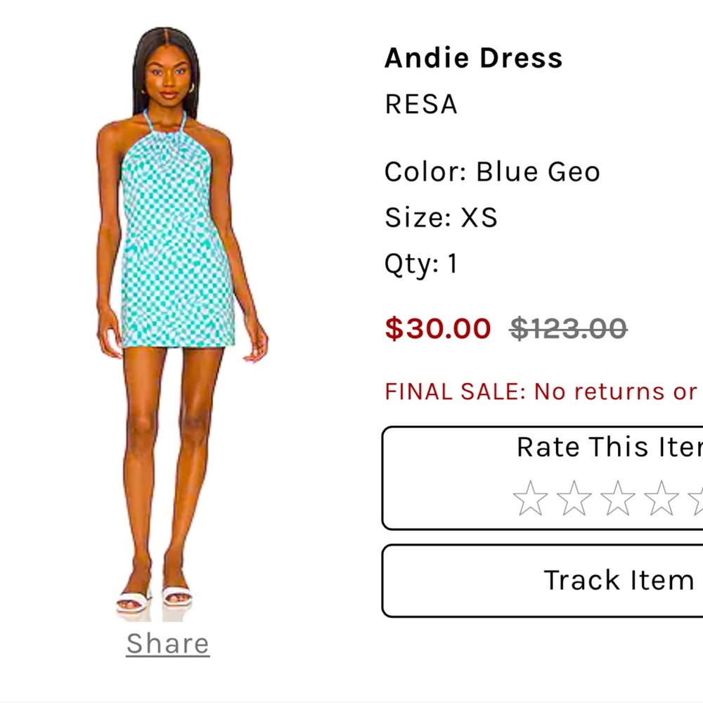Worn once. Mini halter dress from Revolve.